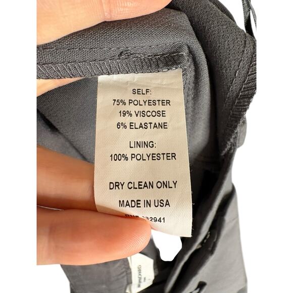 Amanda Uprichard Wallace Trouser Pants Straight Leg Office Minimalist Gray Small